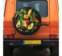 Copertura per Ruota di Scorta Various Vegetables Borsa per Pneumatici Durevole Copriruota per Auto Impermeabile Copri Pneumatici Protezione per Rimorchio SUV Camion 14 inch