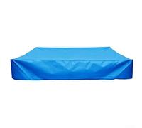 Copertura per sabbiera per bambini, impermeabile, resistente, in tessuto Oxford, per box giochi all'aperto, quadrato, antipolvere, protezione antipioggia, blu (150 x 150 x 20 cm)