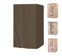 Copertura per sauna a infrarossi per due persone, con base in tessuto Oxford resistente, strato impermeabile in PVC e fibbia resistente al vento, con coulisse, per uso esterno (marrone)