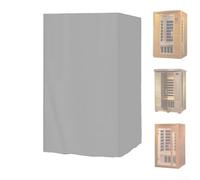 Copertura per sauna a infrarossi per due persone, con base in tessuto Oxford resistente, strato impermeabile in PVC e fibbia resistente al vento, con coulisse, per uso esterno (grigio)