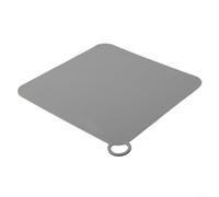 Copertura per scarico a pavimento, stabile e flessibile, in silicone, per bagno o lavandino, con guarnizione ispessita per evitare trabocco (grigio, 15 cm)