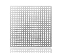 Copertura per scarico in acciaio inossidabile 304, coperture quadrate per scarichi per esterni, interni, fori da 3 mm, copertura per drenaggio della doccia, protezione per foglie da giardino (12,5 x