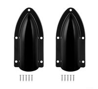 Copertura per scarico nautico per barche, confezione da 2 coperture di ventilazione in ABS per guidare il flusso d'acqua (nero)