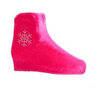 Copertura per scarpe da pattinaggio di figura in morbido pile protezioni per la lama per la pratica quotidiana e viaggi Assorbente dell'umidità Fodera ad asciugatura rapida Vestibilità sicura (L rosa)