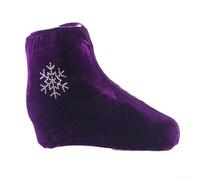Copertura per scarpe da pattinaggio di figura in morbido pile protezioni per la lama per la pratica quotidiana e viaggi Assorbente dell'umidità Fodera ad asciugatura rapida Vestibilità sicura (L viola