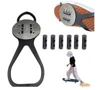 Copertura per scarpe in pietra focaia scintillante, per skateboard e moto, strumento per la scintilla di attrito della bicicletta, accessori per skateboard, copriscarpe a pressione per freno a pedale