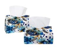 Copertura per scatola di fazzoletti con motivo tartarughe marine, rettangolare, decorativo, per bagno, cucina, tavolino da caffè, auto