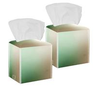 Copertura per scatola di fazzoletti con sfondo sfumato di colore verde salvia, supporto quadrato per fazzoletti decorativi per il viso, dispenser per tovaglioli per bagno, salotti, piano di lavoro