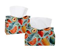 Copertura per scatola di fazzoletti con varietà di frutta, porta fazzoletti rettangolare decorativo per il viso, dispenser per tovaglioli, per bagno, cucina, tavolino da caffè e auto