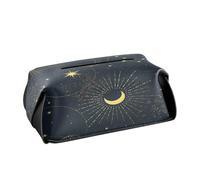 Copertura per scatola di fazzoletti mistica luna, piante, stelle, in pelle, per bagno, auto, tovaglioli, 24 x 13 x 9 cm