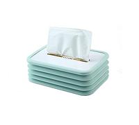 Copertura per scatola di fazzoletti, rettangolare in silicone, porta fazzoletti per pressatura automatica, non luminosa e luminosa, accessorio decorativo per casa, bagno, soggiorno, scrivania da