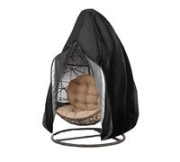 Copertura per sedia a dondolo Egg, Coprisedia nero for sedia a dondolo a forma di uovo, fodera protettiva antipolvere(230x200cm Black)