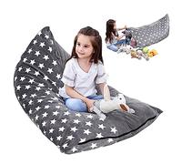 Copertura per Sedia a Sacco, Pouf Imbottito per Poltrona a Sacco, Extra Grande Sedia Sacchetto Sacco di Fagioli per Animali di Peluche per Bambini Adolescenti e Adulti, Solo Copertura (B)