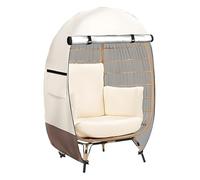 Copertura per sedia a uovo da esterno, impermeabile, con cerniera, traspirante, ad asciugatura rapida, in rattan, per appartamenti, ville e mobili da balcone urbano