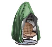 Copertura per sedia a uovo sospesa, impermeabile, antivento, resistente, protezione per sedia doppia, con cerniera e coulisse, verde, 115 x 190 cm, perfetta per la protezione dei mobili da esterno
