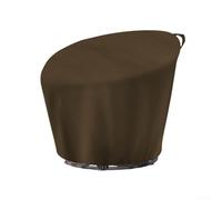 Copertura per sedia da esterno per sedie Papasan da patio, rotonde e con piattino, 120 x 46 x 89 cm, 132 x 51 x 89 cm, resistente, impermeabile, tessuto Oxford 210D, con cassetto (caffè, 132 x 51 x 89