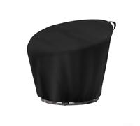 Copertura per sedia da esterno per sedie Papasan in vimini rotonde e con piattino, 120 x 46 x 89 cm, 132 x 51 x 89 cm, resistente, impermeabile, tessuto Oxford 210D, con cassetto (nero, 132 x 51 x 89