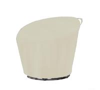 Copertura per sedia da esterno per sedie Papasan rotonde e con piattino, in vimini da 120 x 46 x 89 cm, 132 x 51 x 89 cm, resistente, impermeabile, tessuto Oxford 210D con cassetto (beige, 120 x 46 x