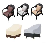 Copertura per sedia da patio 210D, resistente per sedie Adirondack, confezione da 1, con orlo elastico regolabile, quattro fibbie e prese d'aria in rete traspirante (B)