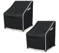 Copertura per sedia girevole, 2 pezzi, progettata per mobili da giardino in tessuto Oxford 210D, resistente agli agenti atmosferici tutto l'anno (A 76,2 x 86,4 x 97,8 cm)
