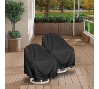 Copertura per sedia girevole, 2 pezzi, protezione impermeabile resistente per mobili da giardino e patio (76,2 x 86,4 x 97,8 cm)