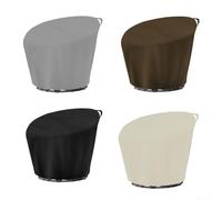 Copertura per sedia Papasan, resistente e impermeabile, per esterni, patio, in vimini, con fondo con coulisse sicura per una vestibilità e protezione stabili (grigio, 120 x 46 x 89 cm)