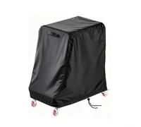 Copertura per sedia pieghevole a forma di L, impermeabile, protezione per mobili da esterno, resistente ai raggi UV, protezione antipolvere per giardino, patio, carrello portaoggetti, nero (210D)