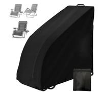 Copertura per Sedia Pieghevole Impermeabile ,420D Oxford Coperture Protettiva per Sedia Sdraio Gravità Zeroper Giardino Esterno, Telo di Protezione per Poltrona Relax (Size:165*65*112cm,Color:Nero)