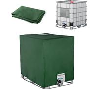 Copertura per Serbatoio Acqua IBC, 1000 litri Serbatoio Acqua Piovana, Cisterna Acqua Protezione, Anti-UV Antipolvere Container Telone Copertura Serbatoi Acqua, 120 x 100 x 116 cm (Verde)