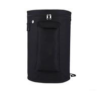 Copertura per serbatoio del gas propano, resistente, in tessuto Oxford 600D, con ventilazione, per bombola del serbatoio di 9,1 kg, per campeggio, barbecue, barbecue nero (piccolo)