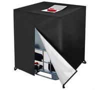 Copertura per serbatoio dell'acqua, copertura per serbatoio IBC, copertura resistente 420D IBC, copertura impermeabile per esterni con coulisse per contenitori (nero)