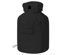 Copertura per serbatoio di propano da 35 x 55 cm, 9,1 kg, protezione per serbatoio del gas, impermeabile, resistente a tutte le condizioni atmosferiche, tessuto Oxford nero, per patio, barbecue