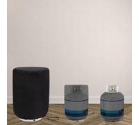 Copertura per serbatoio di propano per esterni, adatta per cilindri standard da 9,1 kg, realizzata in resistente tessuto Oxford 210D con rivestimento in PVC, piano rigido e coulisse di sicurezza (210D