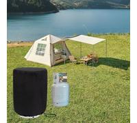 Copertura per serbatoio di propano resistente con tessuto Oxford 210D impermeabile e design del tavolo rigido, coulisse regolabile per una vestibilità sicura su cilindri standard da 9,1 kg (210D 31 x