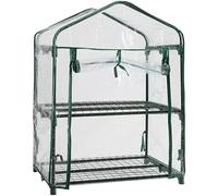 Copertura per serra, copertura sostitutiva per serra in plastica trasparente impermeabile a 2 livelli con porta con cerniera arrotolabile per la sostituzione di piante da giardinaggio