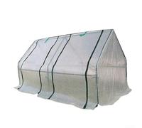 Copertura per serra per aiuola rialzata, 180 x 90 x 90 cm, in PVC PE, portatile, con porte con cerniera, resistente tenda da giardino per esterni, protezione da gelo, vento, pioggia, colore bianco
