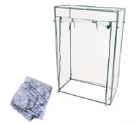 Copertura per serra per pomodori, tenda da giardino in PVC resistente per proteggere piante da gelo, neve, vento, per verdure, fiori, frutta, 100 x 50 x 150 cm