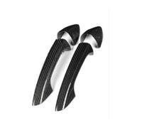 Copertura per Serratura portiera Auto, per Benz ABCE GLA GLK CLA W218 W212, Rivestimento Adesivo per Maniglia Esterna della portiera in Vera Fibra di Carbonio (E)