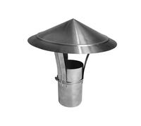 Copertura per sfiato in acciaio inossidabile, Cappuccio antipioggia for camino in acciaio inossidabile for condotto di ventilazione da 50 a 250 mm(120mm/4.72inch)