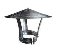 Copertura per sfiato in acciaio inossidabile, Cappuccio antipioggia for camino in acciaio inossidabile zincato, misure multiple 7,5-25 cm(15cm(5.9in))
