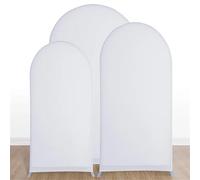 Copertura per Sfondo ad Arco 1 copertura for supporto ad arco for matrimonio, tessuto elastico in spandex, dimensioni 5 piedi, 6, 7,2(White Cover,65x150cm)