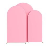 Copertura per Sfondo ad Arco 1 pezzo di supporto ad arco, decorazione, set elastici in poliestere, sfondo utilizzato for banchetti(Light Pink,80x180cm(6Ft))
