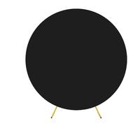 Copertura per Sfondo ad Arco Copertura for arco nuziale rotondo con supporto superiore montato, sfondo for decorazioni for feste di compleanno e cerimonie(Black,7.2FT(220cm))