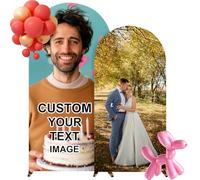 Copertura per sfondo ad arco personalizzato, adatta per sfondo rotondo, copertura per sfondo ad arco fotografico personalizzato per compleanni, feste a tema, matrimoni, diverse opzioni di dimensioni