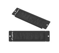 Copertura per spazzole per unità rack da 10 pollici 1U, nera, con montaggio ad anello.