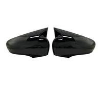 Copertura Per Specchietto Retrovisore Laterale Bat Per Renault Per Clio 4 IV 2012-2020 Accessori Auto RS GT Nero Tuning Auto Sport Bat Design(Bright black)