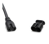 Copertura per spina dispositivo C7 C8, presa rapida e sicura, protezione per presa dispositivi, protegge presa da spruzzi d'acqua, trucioli di polvere (spina dispositivo C7 + maniglia, 4 pezzi)