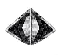 Copertura per sportello laterale posteriore, in fibra di carbonio, colore nero, sinistra e destra, per MK7 MK7.5 2008-2017