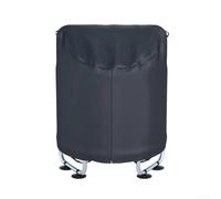 Copertura per tappeto elastico rotondo da esterno in tessuto Oxford 210D, resistente alle intemperie con fibbie antivento, cordoncini e cerniera laterale, facile da montare (158 x 99 cm)