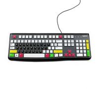 Copertura per tastiera in silicone per Logitech K120 / MK120, ergonomica, con cavo USB, antipolvere, impermeabile, pellicola protettiva (K120 colorata)